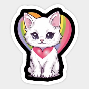 I'm Here For You Kitten Sticker